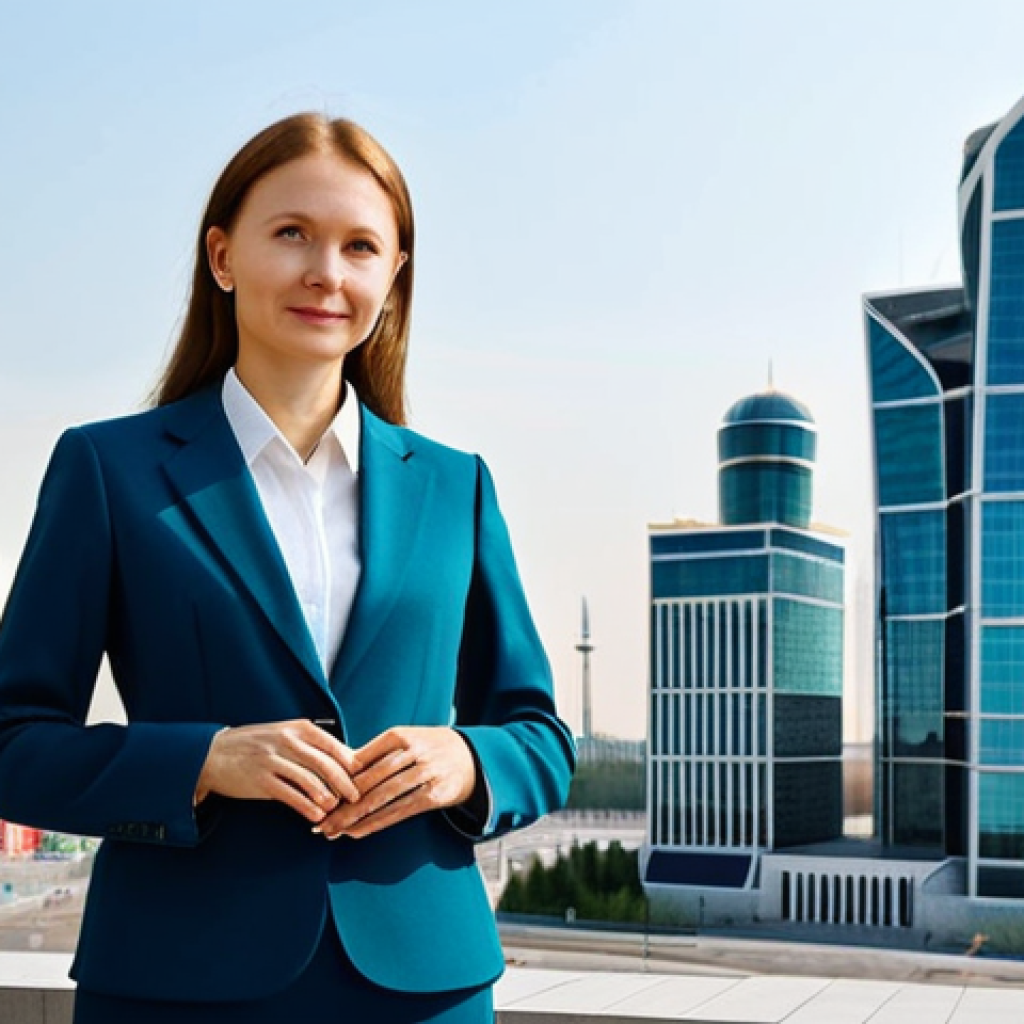 **

A professional woman architect in Moscow, fully clothed in a stylish yet modest business suit, stands confidently in front of a scale model of a modern building. The background features the iconic skyline of Moscow, including recognizable landmarks.  Bright, natural lighting.  Perfect anatomy, correct proportions, well-formed hands, proper finger count, natural pose, safe for work, appropriate content, fully clothed, professional, family-friendly, high quality.

**