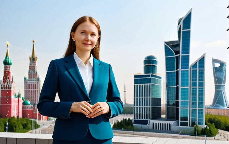 **

A professional woman architect in Moscow, fully clothed in a stylish yet modest business suit, stands confidently in front of a scale model of a modern building. The background features the iconic skyline of Moscow, including recognizable landmarks.  Bright, natural lighting.  Perfect anatomy, correct proportions, well-formed hands, proper finger count, natural pose, safe for work, appropriate content, fully clothed, professional, family-friendly, high quality.

**