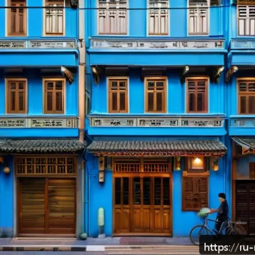 Home 33 중국 홍콩 블루하우스 의문사 - A detailed, atmospheric street view of the Blue House in Hong Kong’s Wong Tai Sin district during ea...